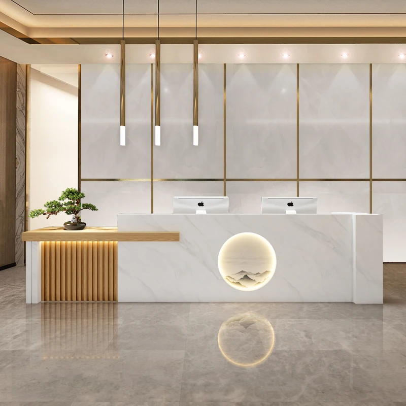 Banco Reception Dell'Hotel Dell'Azienda Bancone Bar Di Bellezza Registratore Di Cassa Dipinto Moderno Tavolo Da Banco Cinese Comptoir Mobili Caisse