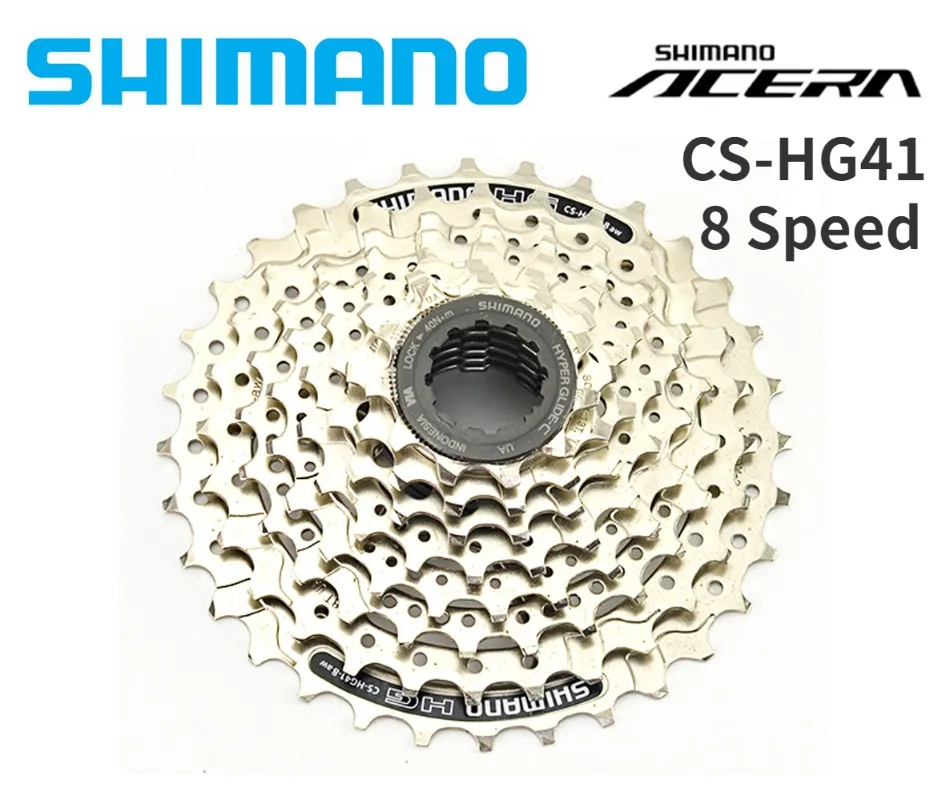 

Кассета для велосипеда Shimano CS-HG41-8, кассета для горного велосипеда, фрижесткое колесо, 8 скоростей, маховик HG41, кассета, 11-32T, кривошипная система