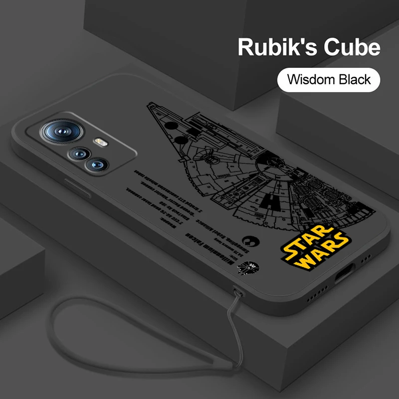 Star Wars Color Robot Case Per Xiaomi 12T 12S 12 11 Ultra 11T 10T 9T Note 10 Pro Lite 5G Liquid Rope Phone Cover Capa Shell Core