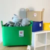 Fashion New Washable Wool felt Fabric Folding CD Storage Box Foldable Bins Toys Organizer With Lid Storage Basket Laundry Basket 5