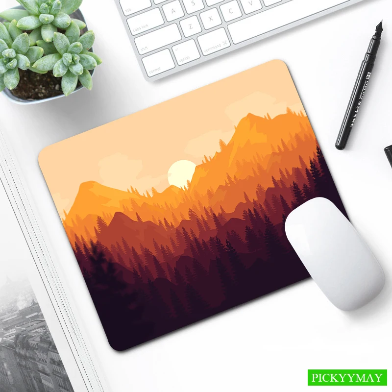 

Best Small Mouse Pad Non-Slip Mousepad 18x22cm Little Scenery Desk Mat Office Design XS Mouse Mat For Laptop