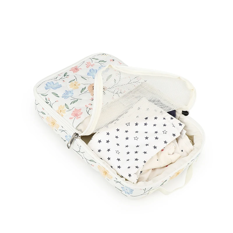 Borsa Organizer per Pannolini con Tasche a Rete a Forma di Orso, Riutilizzabile e Portatile per Viaggi, Contenitore Appendibile per Vestiti e Pannolini dei Bambini - immagine 4