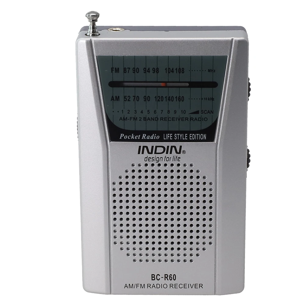 

BC-R60 AM FM Radio Built-in Speaker Retractable Antenna FM Radio Broadcast Radio Portable Radio