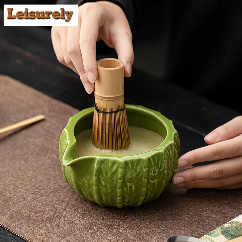 Cactus Tea Set Complete Set Matcha Stirrer Matcha Whisk Japanese Matcha Set Kit Green Tea Powder Matcha Cup Tea Ceremony Craft