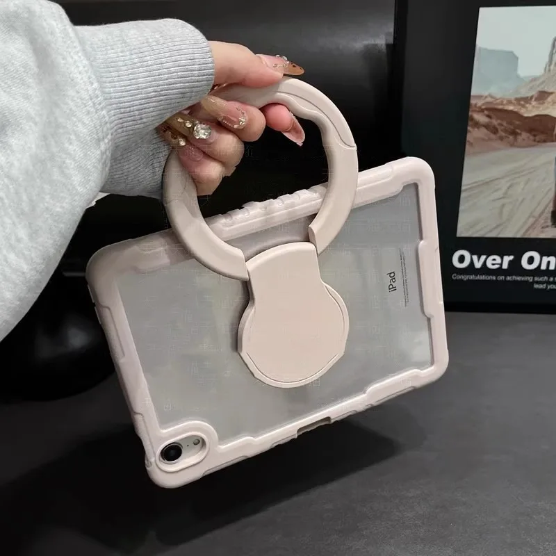 Rotating Plastic Tablet Stand Holder with Reusable Adhesive