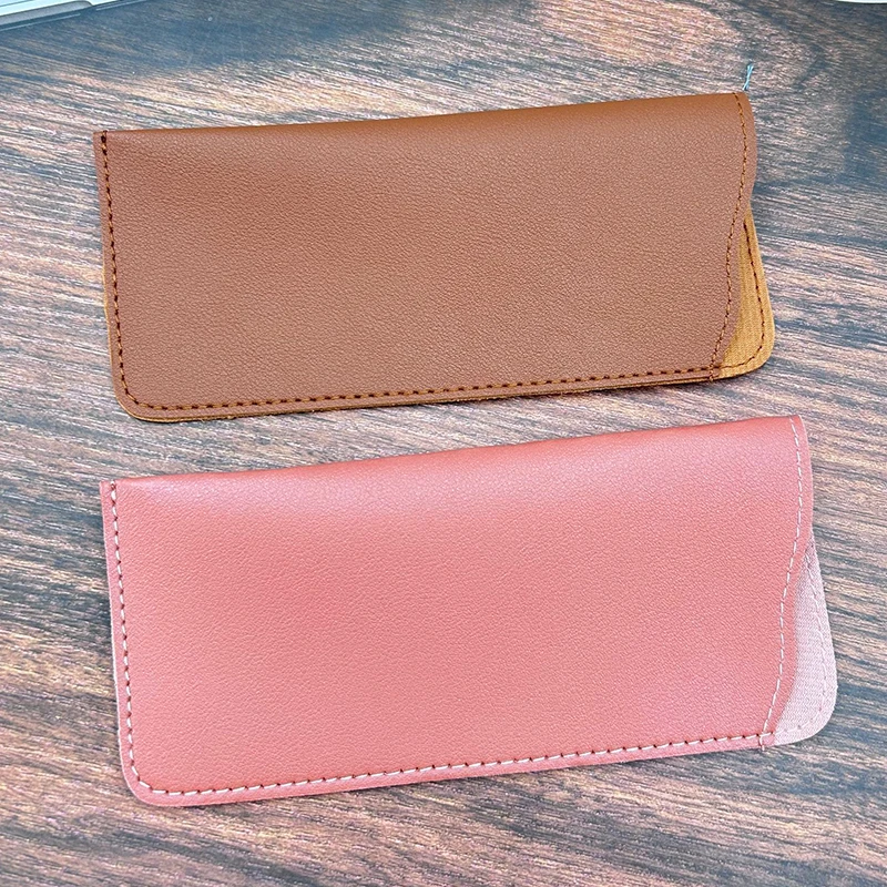 

Soft Leather Glasses Bag Sunglasses Case Glasses Case Anti-slip Cover Myopia Glasses Bag Earphone Storage Protective Cover