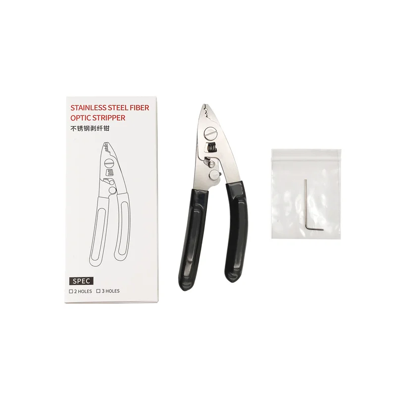 Professional Fiber Optic Tool Stripper H3 Stainless Steel Fiber Optic Stripper 3 Holes Drop Cable Stripper