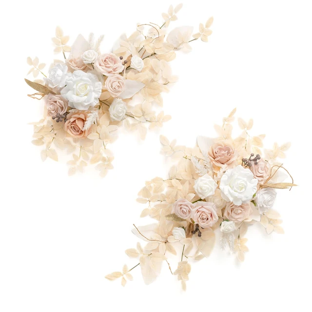 2pcs Gold Artificial Flowers