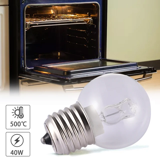 Homemaxs E27 Oven Light 40W 500 Celsius Degree Heat-Resistant Appliance Replacement Bulb, Size: 5x5cm