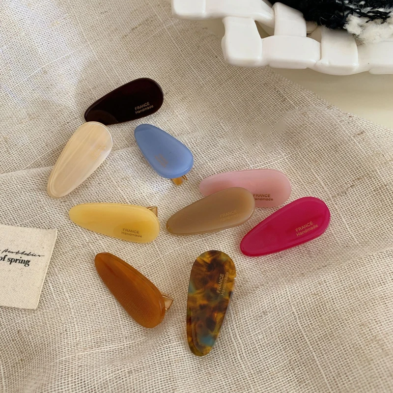 9 stücke Acetat Kleine Wasser Tropfen Haar Clip Pony Clip Seite Haar Pin Fragmente Clip Seite Clip Haar Zubehör