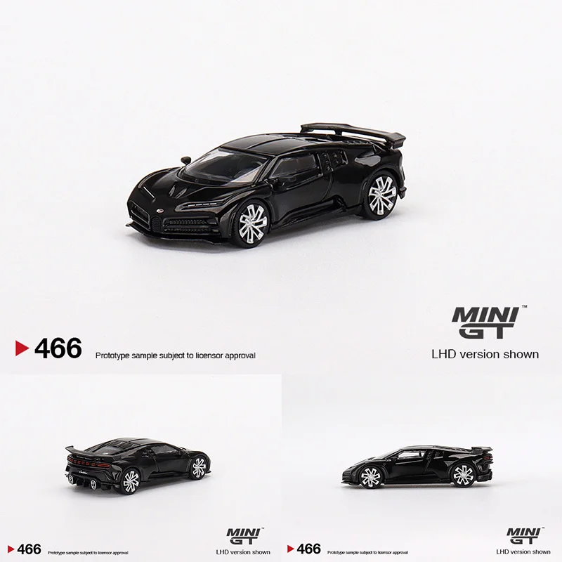 Mini Gt 1:64 Bugati Centodieci Black Car Model Lega Diorama Collection Miniature Carros Toys 466