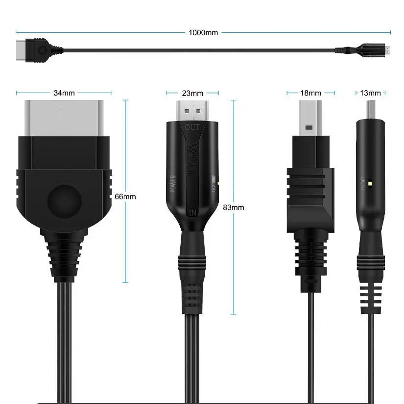 Xbox-HDMI 변환기 비디오 오디오 케이블 HDTV 모니터 용 기존 Xbox 게임용 1m/3.2ft 디지털 비디오 오디오 어댑터 1080P/720P