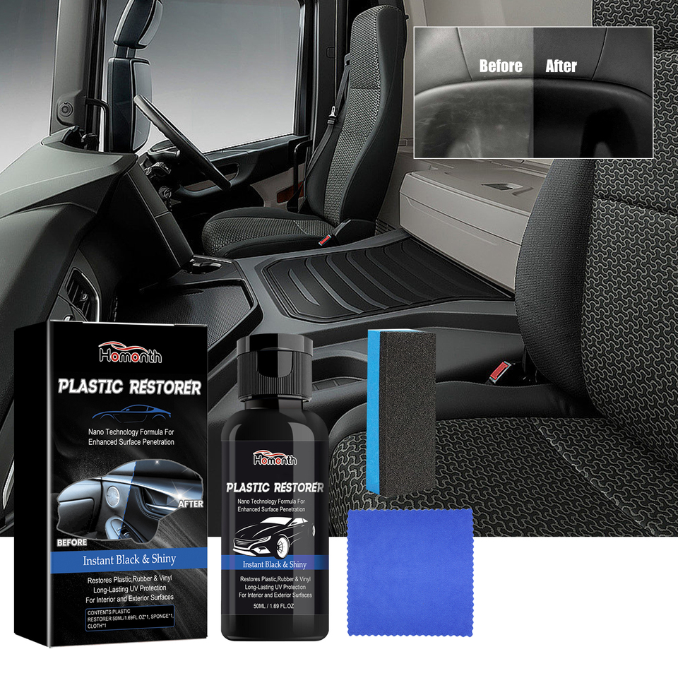 Car Plastic Restorer Back To Black Gloss Car Cleaning Products Plastic Leather Restore Auto Polish and Repair Coating Renovator