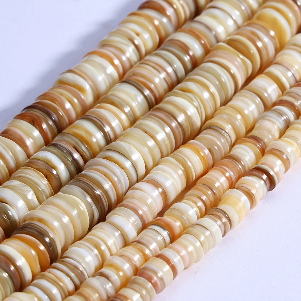 100% Natural Coffee Shell Spacer Beads 6/8/10mm Rondelle Beads For Jewelry Making DIY Bracelets Accessories 15'' 6
