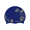 Printed Silicone Swimming Caps for Women Waterproof Women Long Hair Enlarged Swim Caps Swimming Hat Swimming Pool Accessories 3