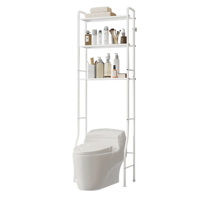 2 Tier Bathroom Over The Toilet Storage Shelf, Bathroom Storage Organizer  With Toilet Paper Holder, Space Saver - AliExpress