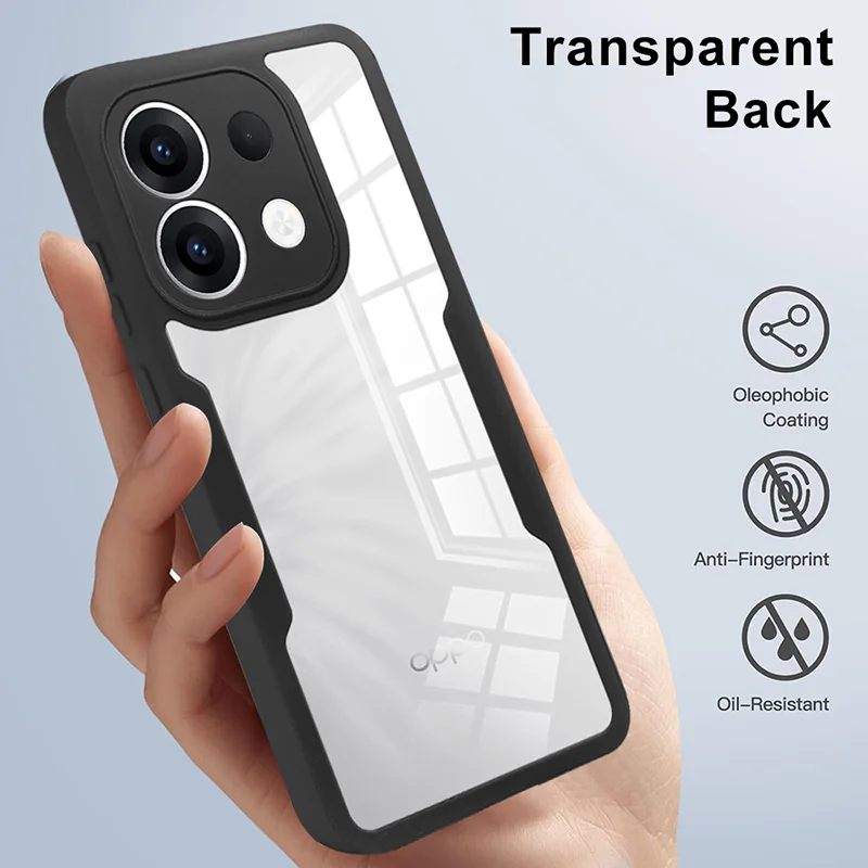 Transparent 360 Full Body Shockproof Phone Case with Double-Sided Screen Protection