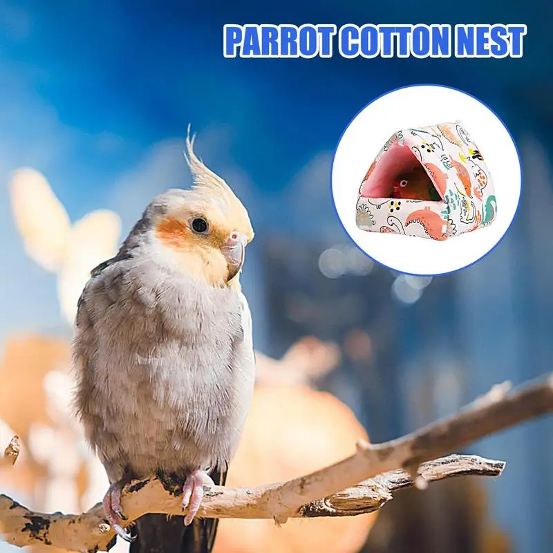 Parrot Warm Bed Warm House durable Hammock Hut Tent Bed Hanging Cave Plush Cushion For Lovebirds Parakeets Plush Cushion 3