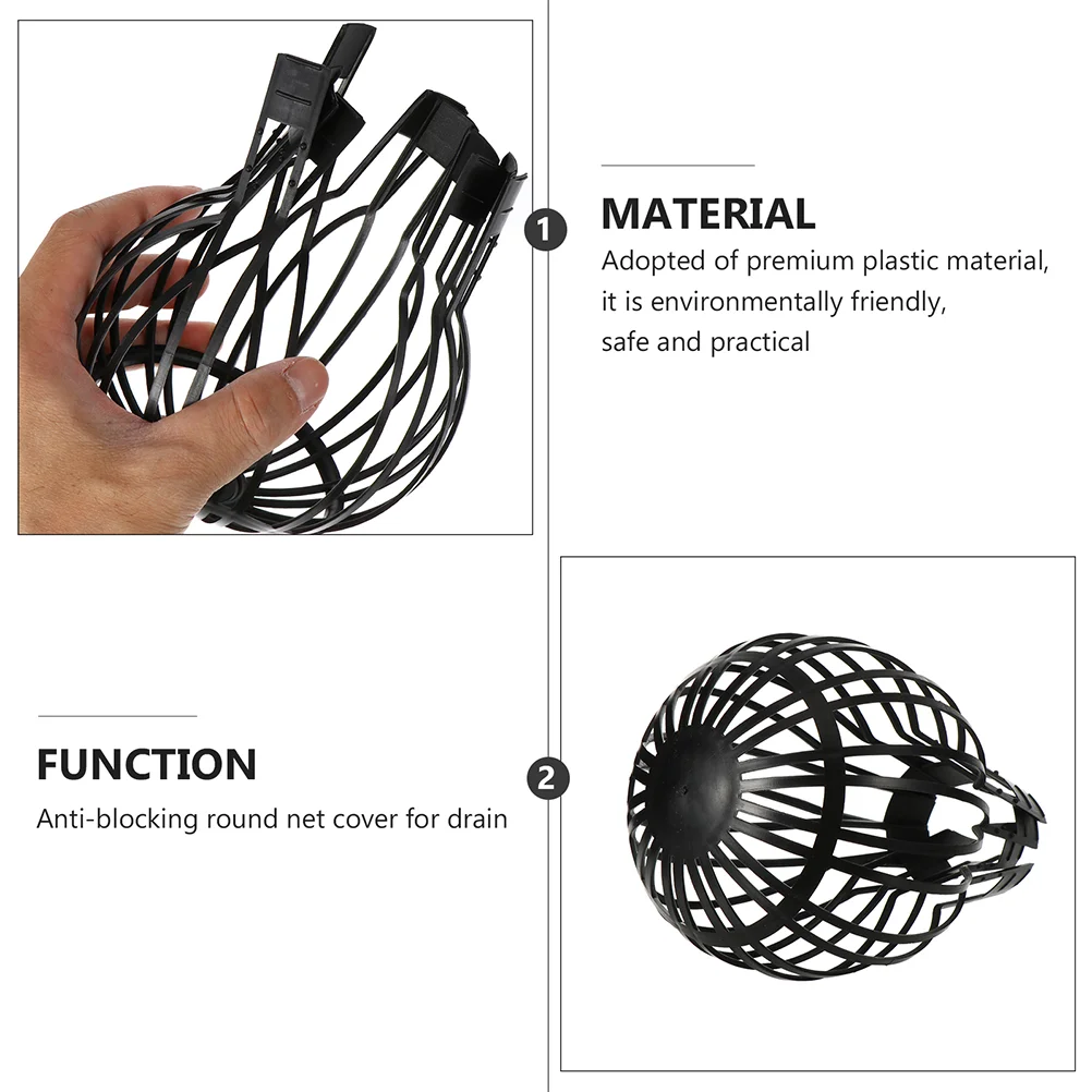 8 Pcs Drain Grill Rooftop Filter Protector Cover Gutter Downspout Screen Anti- Drainage Round Net Caps Grille