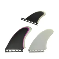 New Three Patchwork Color FUTURE 2+1 Fiberglass Surfboard Propeller Fins Foreign Trade Single Tail Goods In Kind With Logo 2