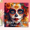 Night of the Dead Theme Colouring Book Adult Picture Book Original Design 1