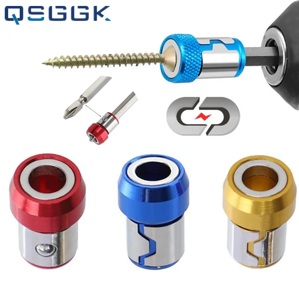 

1/4 Universal Magnetic Ring Screwdriver Bit For 6.35mm Shank Anti-Corrosion Drill Bit Powerful Ring For Woodworking Repair Tools