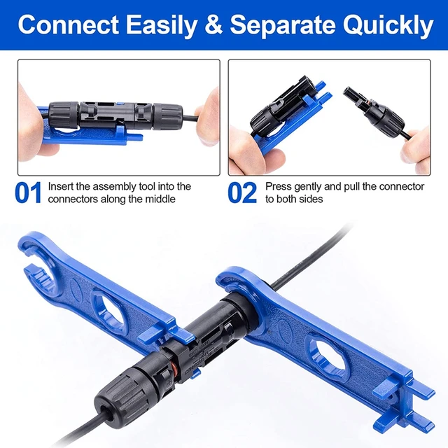 Jonard Tools Engarzadora SPC-MC4 para contactos del conector MC4 del panel  solar con el troquel que prensa incluido