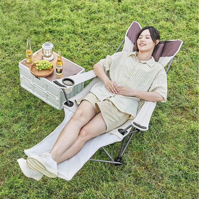 Outdoor Folding Chair Adjustable Recliner Camping Chair ultra-light  Foldable chair Fishing Chair Beach Bed chairs 2 In 1 Lounger - AliExpress