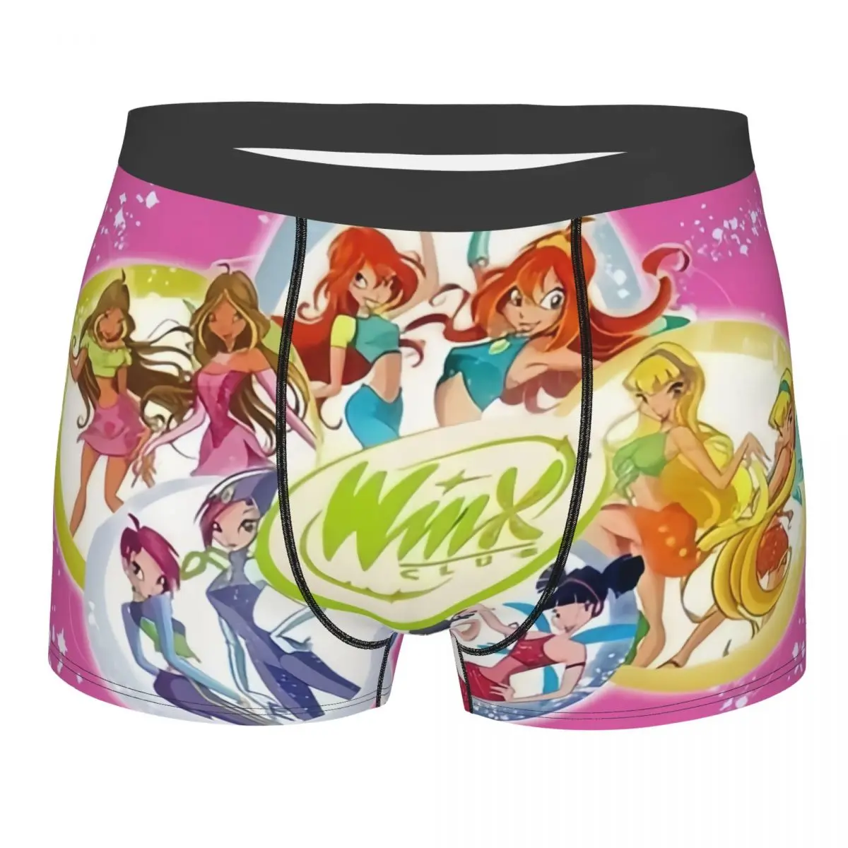 

Disney Anime Winx Club Underwear Male Printed Custom Boxer Shorts Panties Briefs Soft Underpants