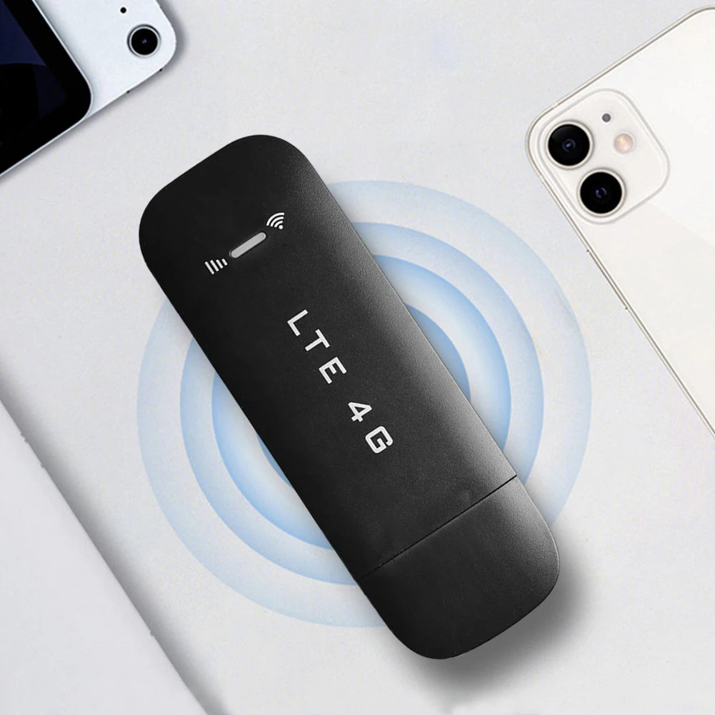 4G 무선 LTE WiFi 라우터 USB 동글 휴대용 모바일 광대역 150Mbps 고속 USB WiFi 라우터 (SIM 카드 슬롯 포함, 가정용)