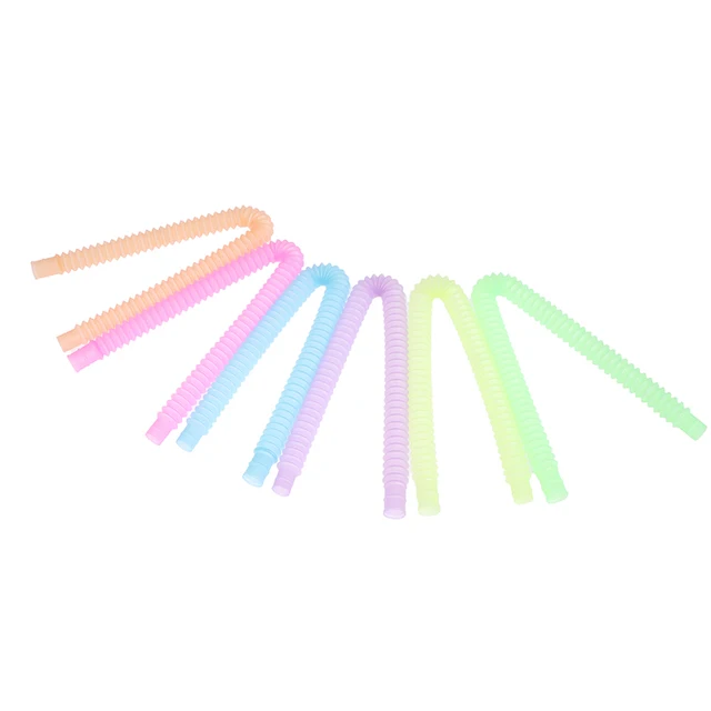 5Pcs Mini Pop Tubes Sensory Toy For Children Adult Fidget Stress Relieve Toys Kid Autism Anti Stress Plastic Bellows Squeeze Toy 6