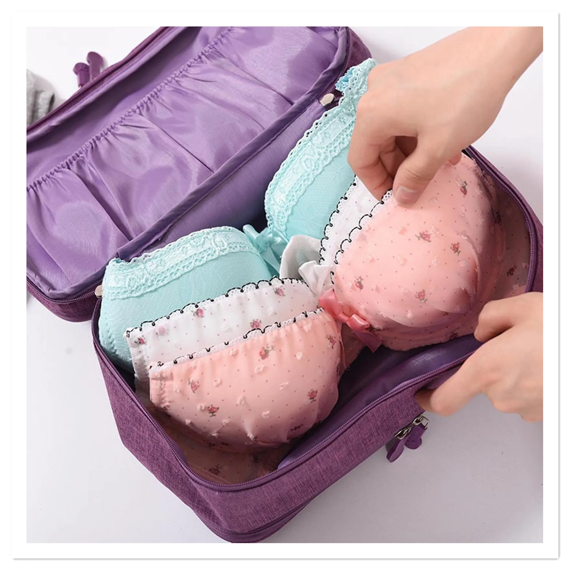 

Travel underwear storage bag multifunctional middle waterproof bra organizing wash large capacity capming outside