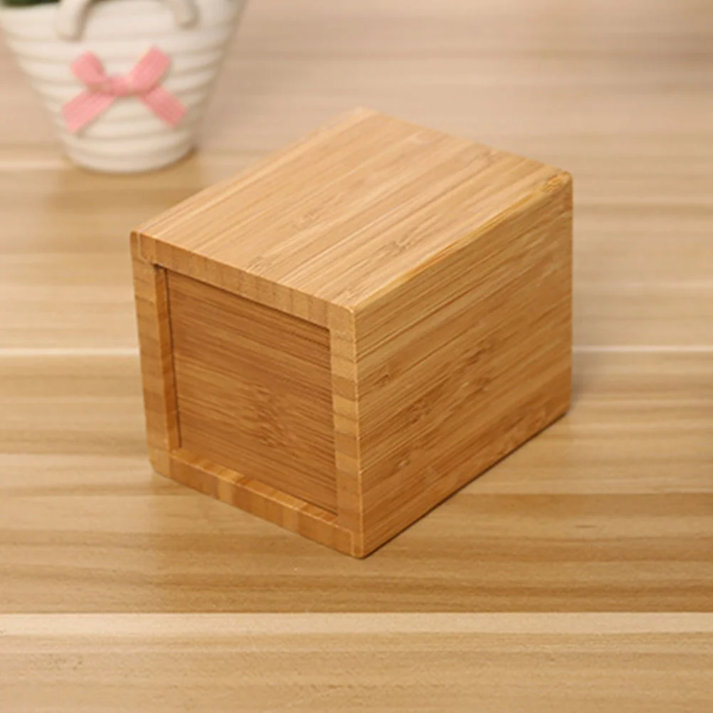 Storage Bamboo and Wood Finishing Box Office Desk Decorations for Pen Cup Creative