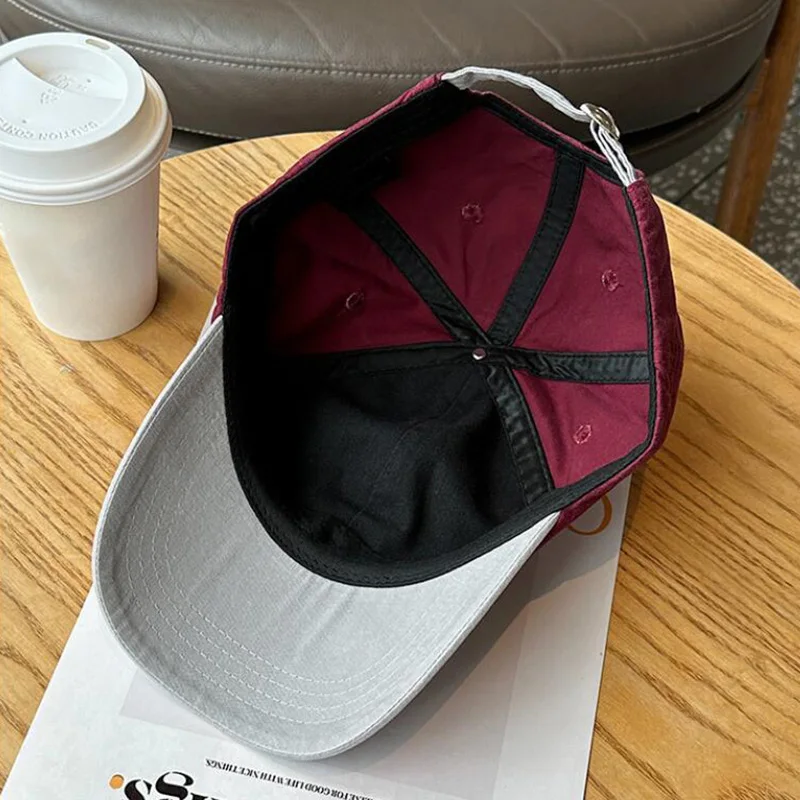 Hot Sale Soft Cotton Patchwork Baseball Cap For Women Girl JK Korean Letter Embroidery Peaked Hat Casual Outdoor Snapback Sun_voghion.com
