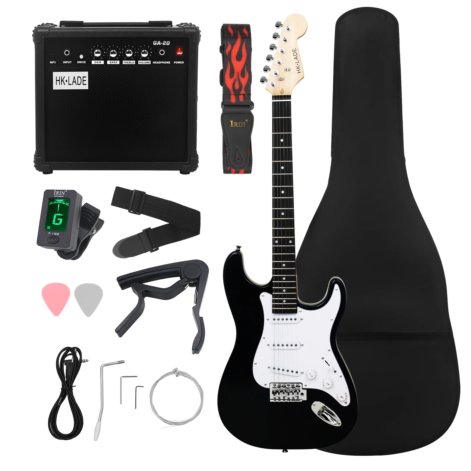 39 Inch 6 Strings Electric Guitar 22 Frets Maple Body Electric Guitarra With Bag Amp Strap