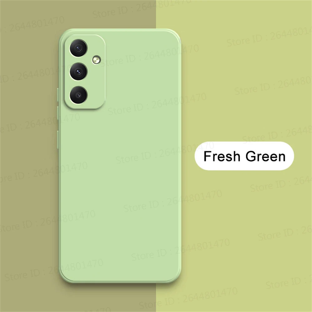 Square Liquid Silicone Shockproof Phone Case - Protective Soft Back Cover