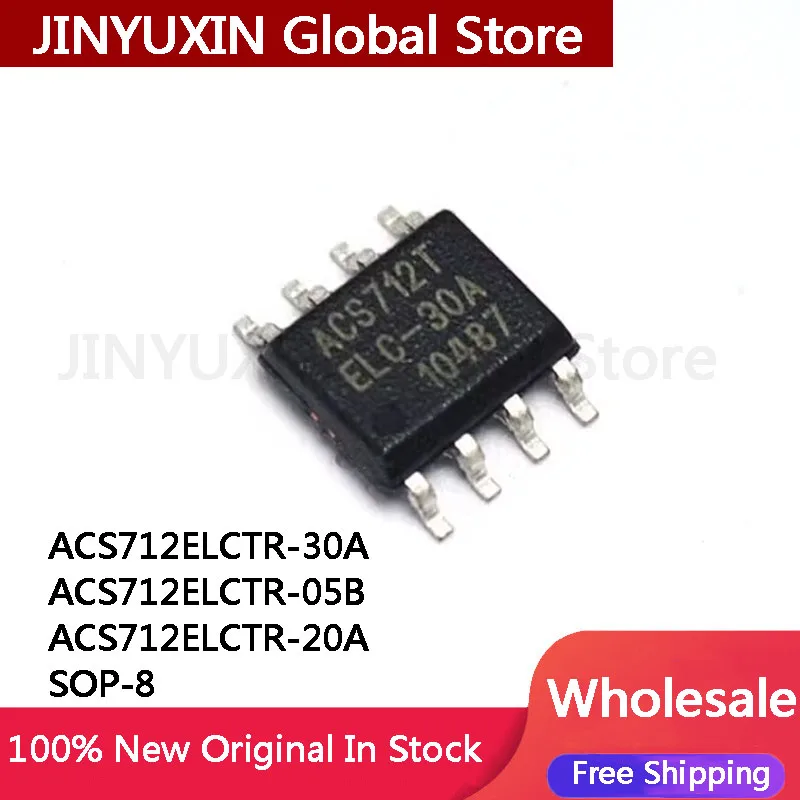 

10pcs ACS712ELCTR-20A SOP-8 ACS712-20A ACS712T ACS712TELC-20A ACS712 ACS712ELCTR-05B ACS712ELCTR-30A ACS712ELC-30A IC