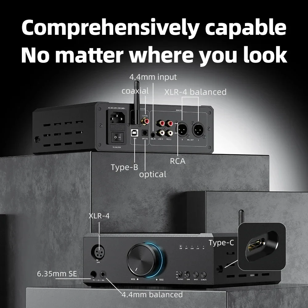 FiiO K9 AKM Desktop DAC AMP Headphone Amplifier AK4191EQ AK4499EX chips THX AAA 788+ Bluetooth LDAC PCM768 DSD512 headphone amplifier portable dac amplifier