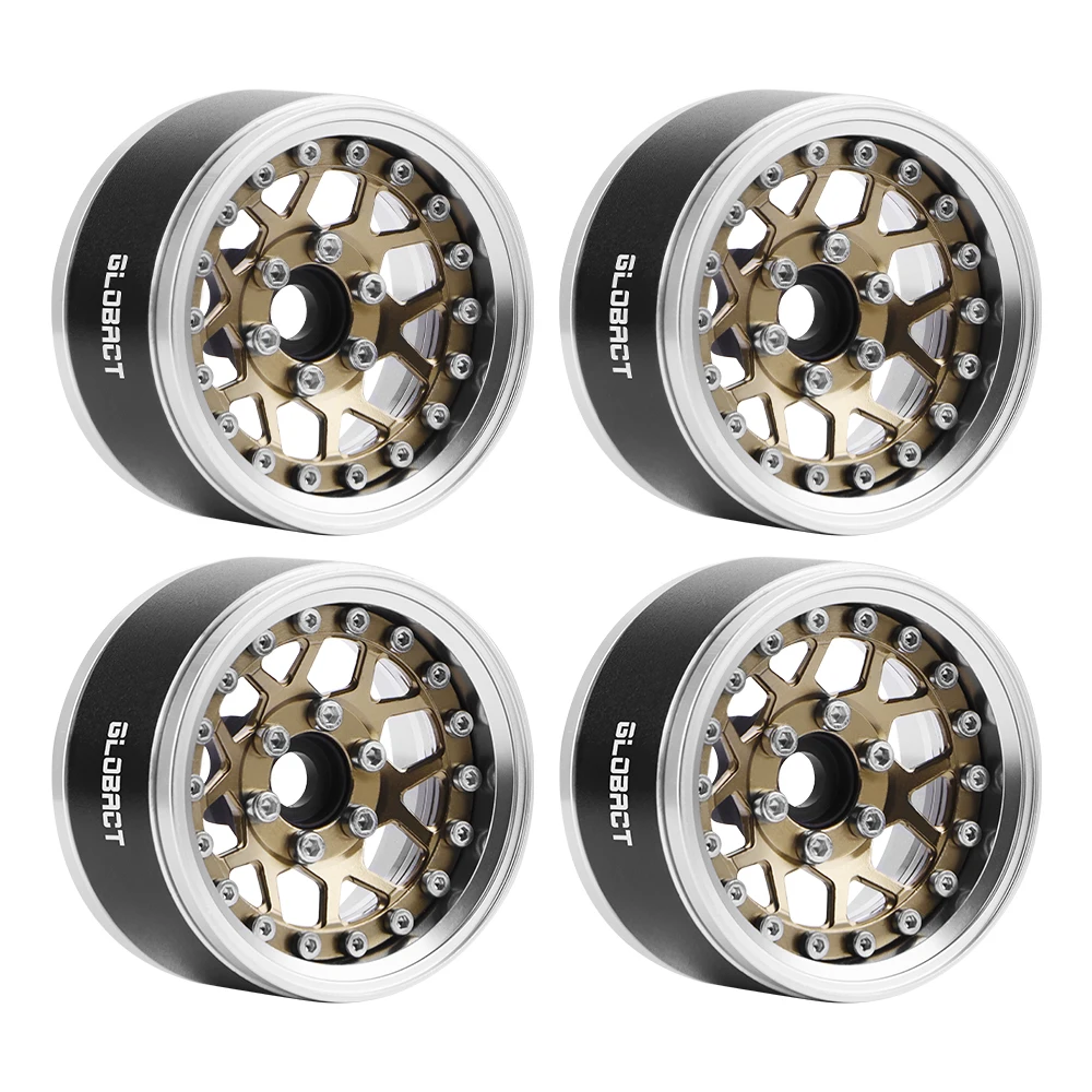 GLOBACT – jantes Beadlock en aluminium 1.9, décalcomanies réglables pour TRX4 TRX6 Axial SCX10 Redcat GEN7 GEN8 RC4WD D90 1/10 RC Crawler