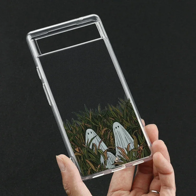 Clear Transparent Halloween Ghost Phone Case - Cute and Fun Design