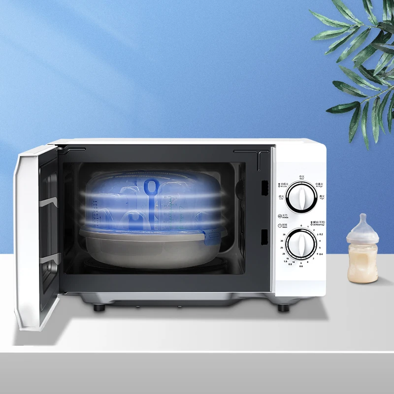 Hot Selling Baby Bottle Microwave Steam Sterilizer Best Baby Gift Product Product Steam Sterilizer