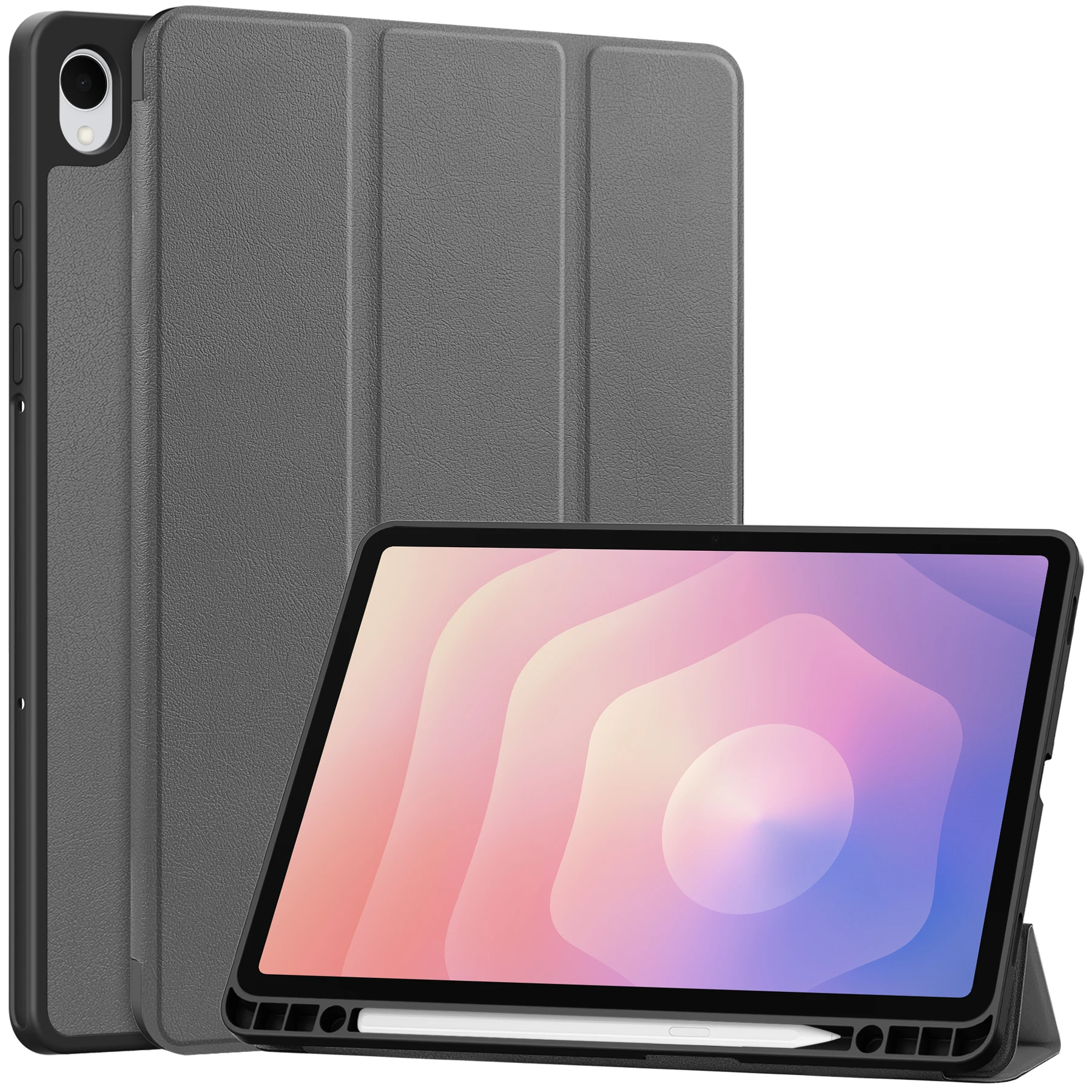 Premium Leather Tablet Case with Auto Sleep and Pen Holder - Folding Protective Cover