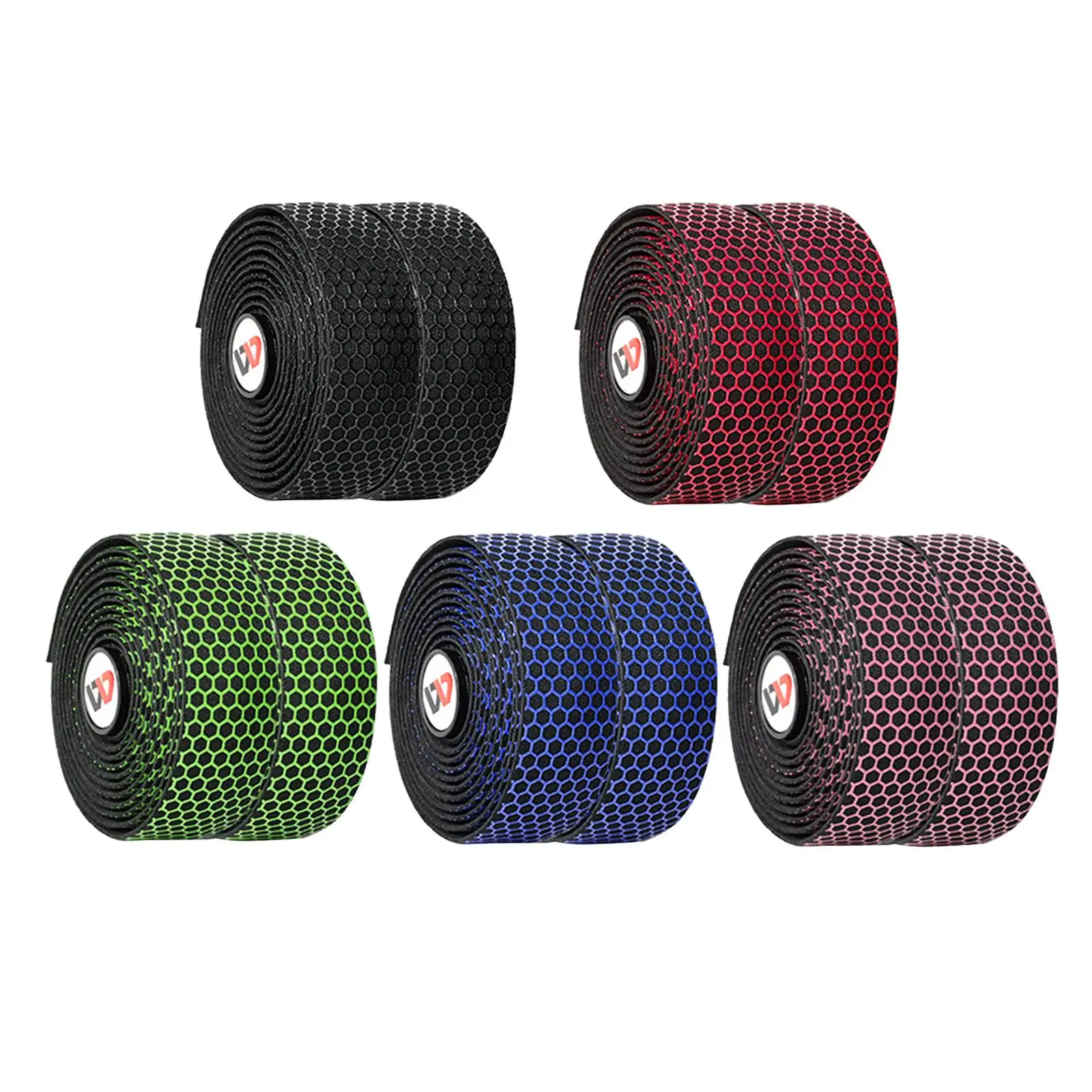 Bike Handlebar Tape Road Bike Bar Tape Breathable Hexagon Non- Handlebar Tape Bike with Bar End Plugs