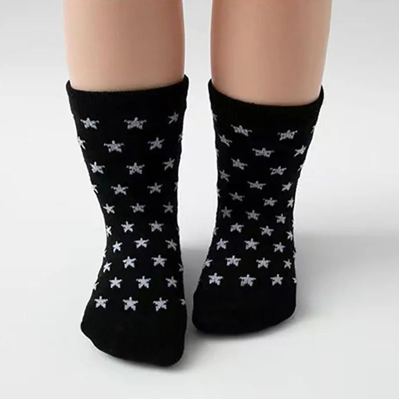 6 Pairs a Lot Baby Floor Socks Infant Stripe Thin Adhesive Socks Kids Boys Color Block Non Slip Socks 4