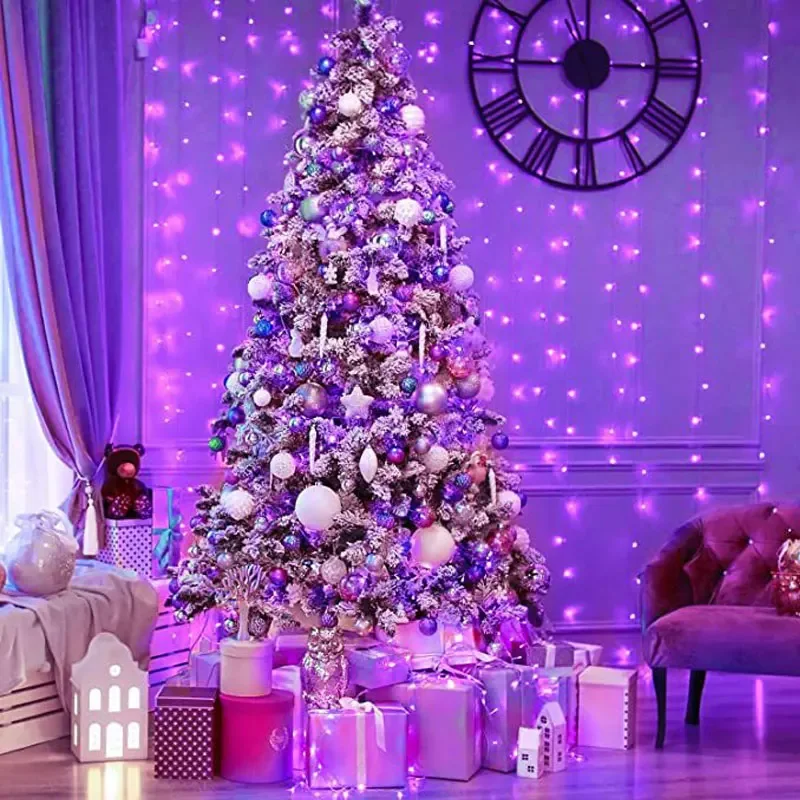 Description Picture 5 of item3/4/6M USB Curtain Fairy Light String Christmas Decoration Garland Wedding Party Holiday Halloween Home Bedroom 8 Mode LED Light