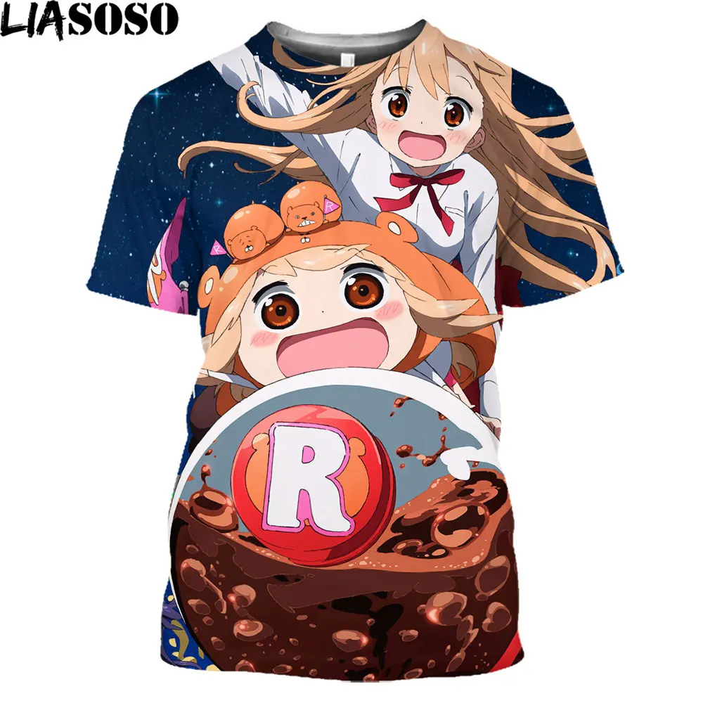 

LIASOSO Anime Doma Umaru 3D Men's T-shirt Kawaii Cute Girl Streetwear Summer Loose Oversized Clothing Women Breather Tee Tops