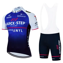 Quick-Step – Maillot de cyclisme pour hommes, ensemble de sport en vtt, à manches courtes, respirant, vêtements d'été