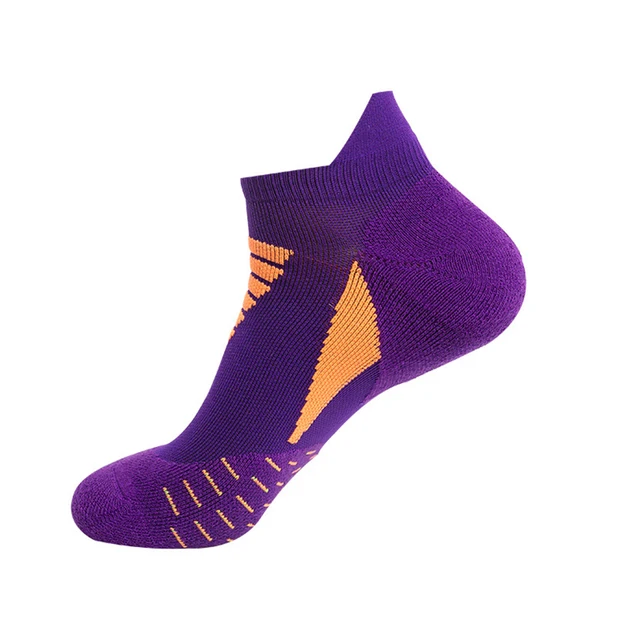 Men Women Fitness Basketball Running Bike Cycling Hiking Sport Socks Outdoor Football Soccer Compression Socks Trekking Socks Purple