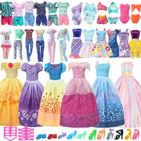 27 Pcs Doll Clothes and Accessories for 11.5 Inch Doll Random 1 Princess Dress 2 Daily Dress 2 Suit 2 Swimsuit 10 Shoe 10 Hanger 1