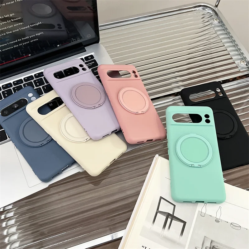 Wireless Charging Magnetic Stand Bracket with Shockproof Back Cover